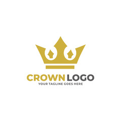 Crown simple flat logo design