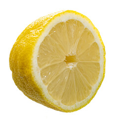 Diferentes vistas de un limon cortado