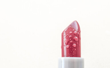 Lipstick with water drops on it