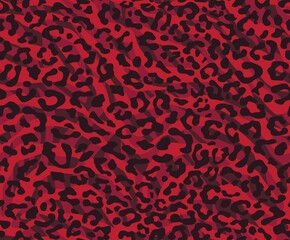 Texture leopard red background trendy cat print.