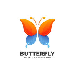Obraz premium Butterfly colorful logo design vector