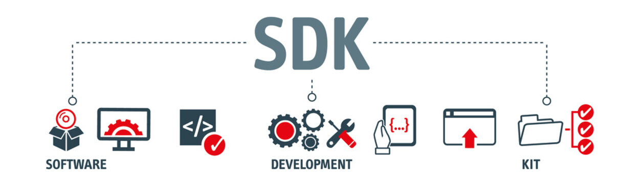 SDK - Software development kit programming language technology Vector Illustration concept.