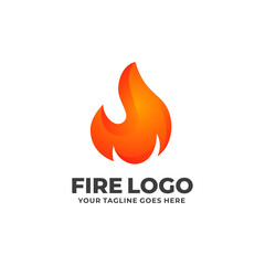 Fire logo vector. Flame logo