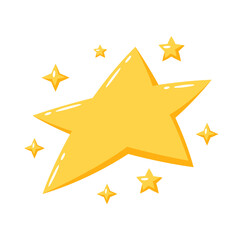 Fototapeta premium Background with yellow stars. Decoration for celebration.