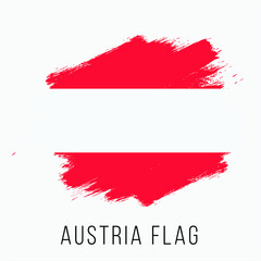 Austria Vector Flag. Austria Flag for Independence Day. Grunge Austria Flag. Austria Flag with Grunge Texture. Vector Template.
