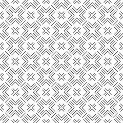 Abstract seamless vector pattern. Repeating geometric rhombuses, lattice background. Linear pattern. Black and white background.