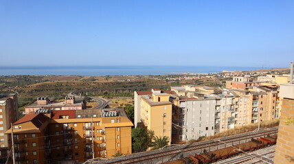 Fototapeta na wymiar Agrigento, Sicily (Italy): Panoramic view of Agrigento