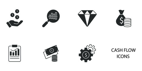 cash flow icons set . cash flow pack symbol vector elements for infographic web