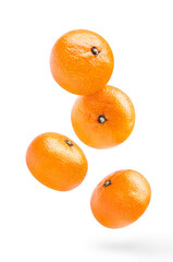 Delicious tangerines, isolated on white background