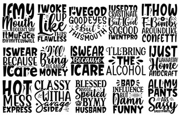 Obraz premium Cute & Funny Svg Design Bundle