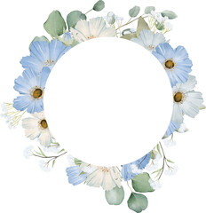 soft blue flower blossom eucalyptus branch foliage lose gyp  chrysanthemum feverfew flowers meadow frame