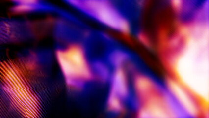 Soft focus purple and red digital background of metal lines - abstract 3D rendering