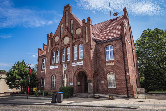 Historic Town Hall of Gartz town, Brandenburg region, Germany
