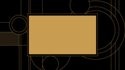 Art deco frame. Vintage linear border. Design a template for invitations, leaflets and greeting cards. The style of the 1920s - 1930s. Vector illustration