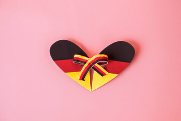 German unity day  concept, connected parts of the heart