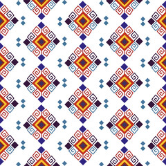 Colorful folk pattern with geometric figures and lines. Mexican texture. Magenta mexican texture. Seamless geometric pattern with shapes.