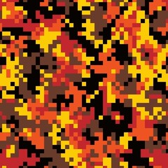 Abstract Pixel Texture with Squares for Banner, Card, Web or Textile Prints