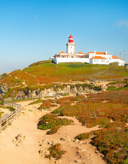 Fototapeta na wymiar Cabo Roca lighthouse seascape Portugal