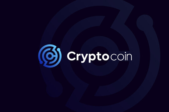 Letter C Crypto Coin Logo Design Template