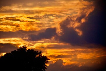 sunset in the sky