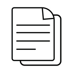 Document icon outline and linear vector