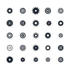 Gears icons set. Settings icon vector illustration,