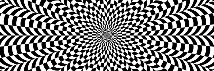 Naklejka premium Vector abstract background. Simple illustration with optical illusion, op art.