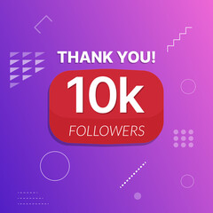 10k followers vector post celebration.
