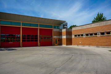 Chicago, Illinois, United States - July 2022. Station 18, Fire station. Location of the filming for the television show Chicago Fire.