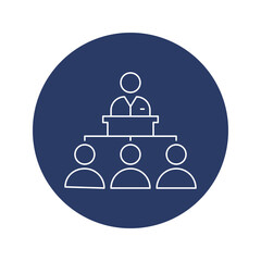 Fototapeta premium Human resource training icon
