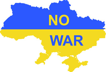 Obraz premium No war in Ukraine. Save Ukraine. Pray for Ukraine peace. Vector illustration. Stand with Ukraine