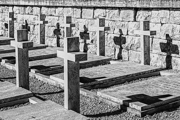 Cemetery of those who died in the battle for Monte Cassino - obrazy, fototapety, plakaty