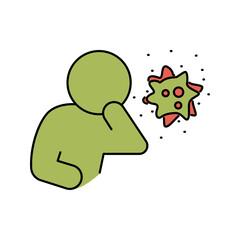 cold illness cough icon