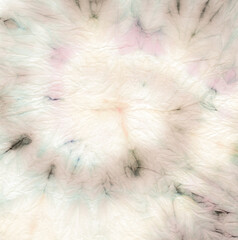 Blue Psychedelic Kaleidoscope. Tiedye Circular