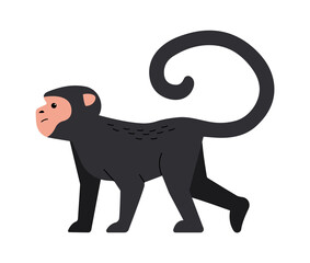 Chimpanzee monkey Exotic Animal. Vector illustration
