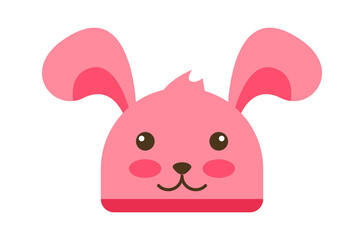 Cartoon hare face. Vector illustration