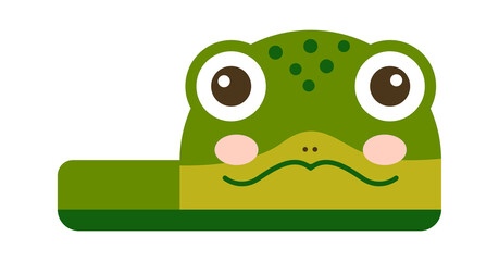 Children frog slipper. Vector illustration