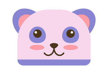 Cartoon cat face. Vector illustration