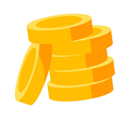 Golden coins money. Vector illustration