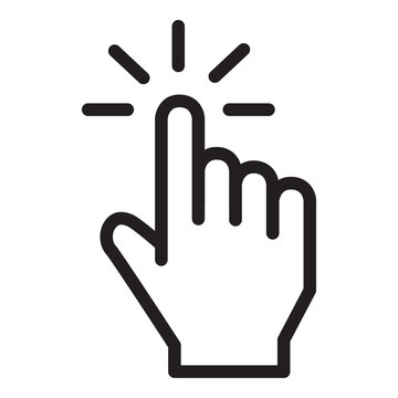 Icono cursor en forma de mano señalando