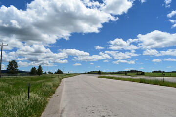 Rural highway in the countryside of Wyoming