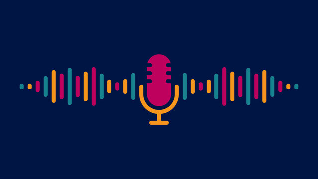 Podcast microphone. Microphone vector icon. Concept podcast