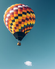 hot air balloon flying in the sky