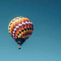 Hot air balloons flying in the blue sky
