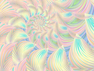 swirling spirals with overlap and intricacy