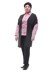 full length . adult business woman in casual clothes