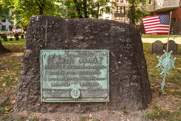 Grave of Samuel Adams in the Granary Burying Ground, Boston, Massachusetts