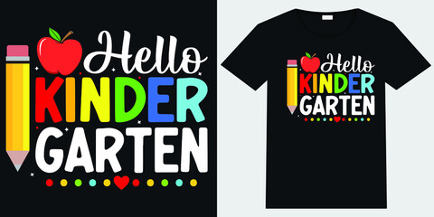 Hello  Kindergarten T-shirt Design
