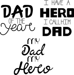 Fathers Day lettering phrases