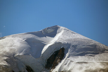 The highest mountain in Europe is Mont Blanc. Mountain landscape in the Alps. Italy